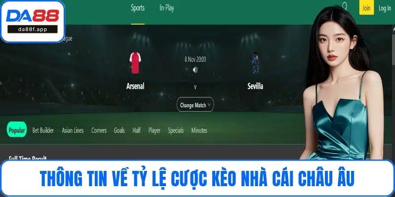 Thông tin về tỷ lệ cược kèo nhà cái châu Âu